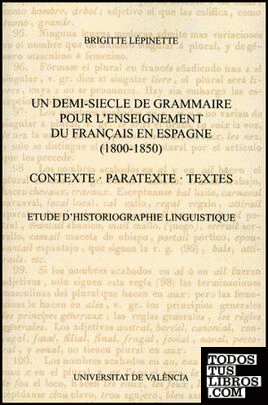 Un demi-siecle de grammaire pour l'enseignement du français en Espagne (1800-1850)