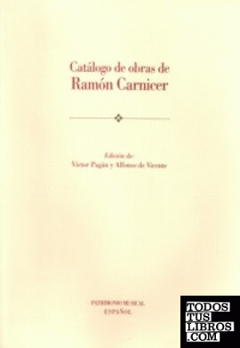 Catálogo de obras de Ramón Carnicer