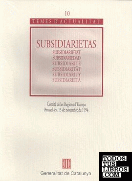 Subsidiarietas. Subsidiarietat
