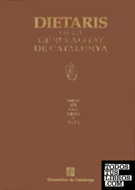 Dietaris de la Generalitat de Catalunya. Anys 1644 a 1656. Vol. VI (edició en pell i numerada)