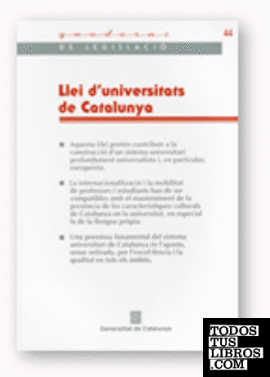 Llei d'universitats de Catalunya