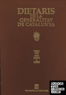 Dietaris de la Generalitat de Catalunya. Anys 1674 a 1689. Vol. VIII (edició en pell i numerada)