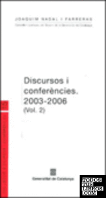 Discursos i conferències. 2003-2006. Volum 2