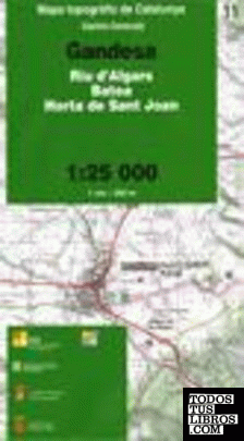 Mapa topogràfic de Catalunya 1:25 000. Capitals comarcals. 11- Gandesa