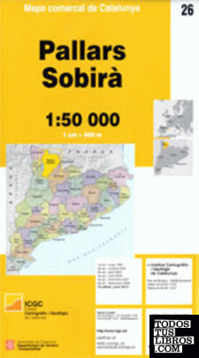 Mapa comarcal de Catalunya 1:50 000. Pallars Sobirà - 26