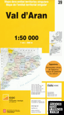 Mapa comarcal de Catalunya 1:50 000. Val d'Aran - 39