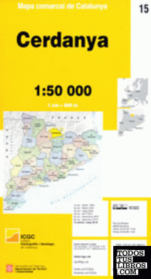 Mapa comarcal de Catalunya 1:50 000. Cerdanya - 15