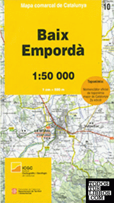 Mapa comarcal de Catalunya 1:50 000. Baix Empordà - 10