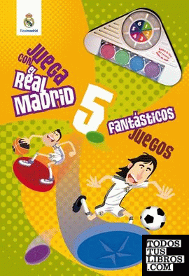 Juega con el Real Madrid. 5 fantásticos juegos. Libro de cartón gigante