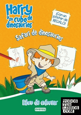 Harry y su cubo de dinosaurios. Safari de dinosaurios. Libro de colorear
