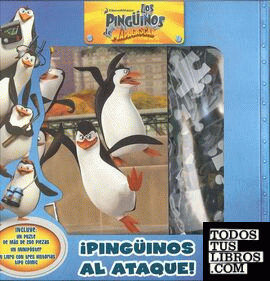 ¡Pingüinos al ataque! Caja regalo con libro con puzle gigante y minipóster