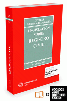 Legislación sobre Registro Civil (Papel + e-book)