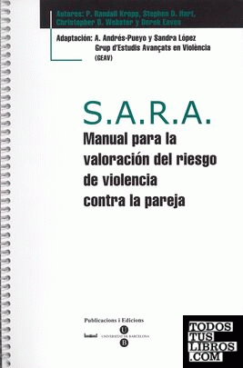 S.A.R.A. Manual para la valoración del riesgo de violencia contra la pareja + Bloc protocolos de 25 hojas