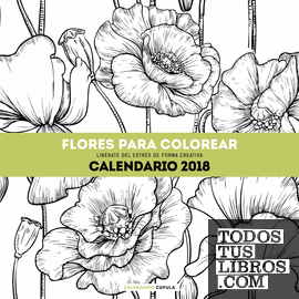Calendario Flores para colorear 2018