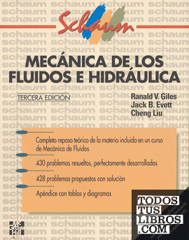 MECANICA DE LOS FLUIDOS E HIDRAULICA 3 ED. De GILES 978-84-481-1898-3