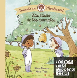Creciendo con Montessori. Libro de cartón - Las casas de los animales