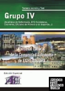 Personal laboral de la Comunidad Autónoma de Extremadura, Grupo IV. Temario común y test