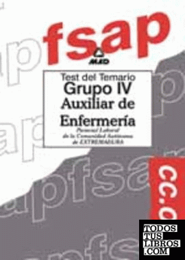 Auxiliar de Enfermería personal laboral de la Comunidad Autónoma de Extremadura. Test específico