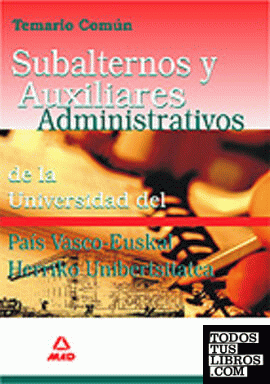 Subalternos y auxiliares administrativos de la universidad del país vasco-euskal