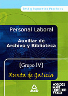 Auxiliares de archivo y bibliotecas grupo iv de la xunta de galicia test y supue