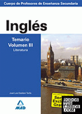 Cuerpo de profesores de enseñanza secundaria. Inglés. Temario. Volumen iii. Lite