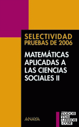 Matemáticas aplicadas a las Ciencias Sociales II