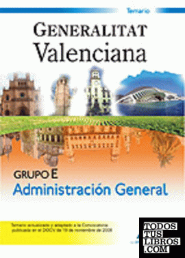 Grupo e (sector administracción general) de la generalitat valenciana. Temario
