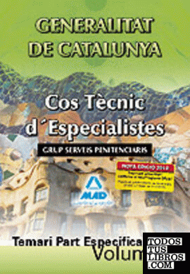 Cos tècnic d´especialistes de la generalitat de catalunya. Grup serveis penitenc