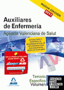 Auxiliares de Enfermería de la Agencia Valenciana de Salud. Temario parte especí