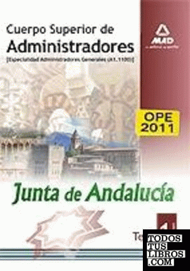 Cuerpo Superior de Administradores, especialidad admnistradores generales, Junta de Andalucía. Test del temario