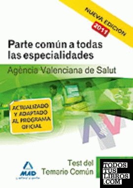 Agencia Valenciana de Salud. Test del temario común