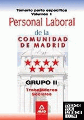 Trabajadores Sociales, personal laboral, Grupo II, Comunidad de Madrid. Temario parte específica