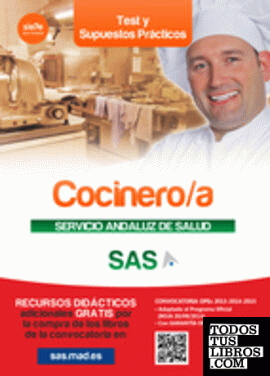Cocinero/a del Servicio Andaluz de Salud. Test y supuestos prácticos