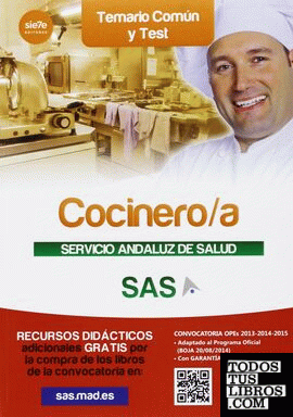 Cocinero/a del Servicio Andaluz de Salud. Temario común y test