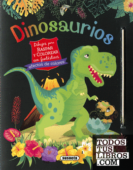 Dinosaurios. Dibujos para raspar y colorear