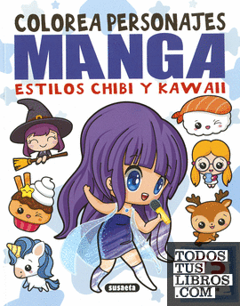 Colorea personajes manga estilos chibi y kawaii