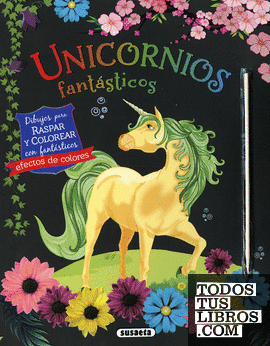 Unicornios fantásticos para raspar y colorear