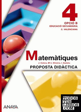 Matemàtiques 4. Opció B. Material per al professorat.