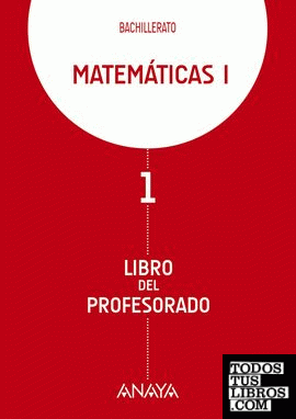 Matemáticas I. Libro del profesorado.