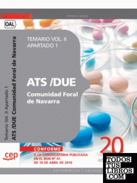 ATS/DUE Comunidad Foral de Navarra. Temario Apartado 1 Vol. II.