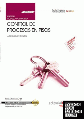 Manual Control de procesos en pisos (MF1068_3). Certificados de Profesionalidad. GESTIÓN DE PISOS Y LIMPIEZA EN ALOJAMIENTOS  (HOTA0209)