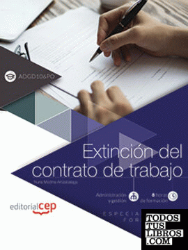 Extinción del contrato de trabajo (ADGD106PO). Especialidades formativas