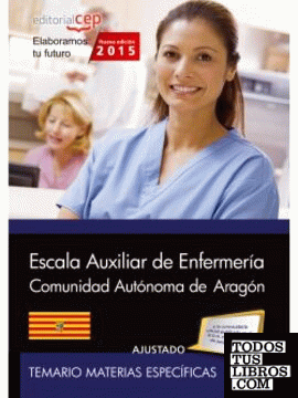 Cuerpo auxiliar. Escala auxiliar de enfermería  Comunidad Autónoma de Aragón. Temario Materias Específicas