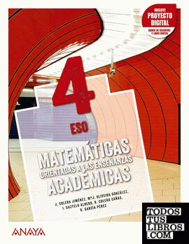 Matemáticas orientadas a las Enseñanzas Académicas 4. + Dual focus.