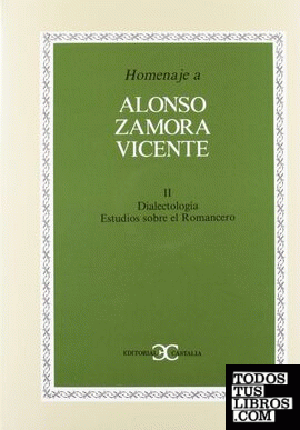 Homenaje a Alonso Zamora Vicente, vol. II                                       .