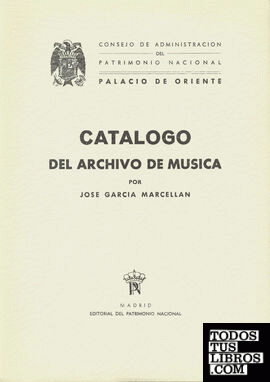 Catálogo del archivo de música de la Real Capilla de Palacio