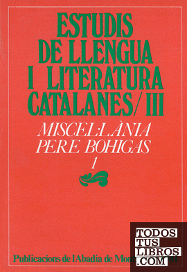 Miscel·lània Pere Bohigas, 1
