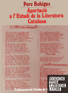 Aportació a l'estudi de la literatura catalana