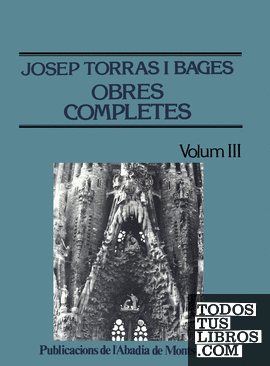 Obres completes de Josep Torras i Bages, Volum III