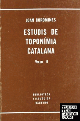 Estudis de toponímia catalana